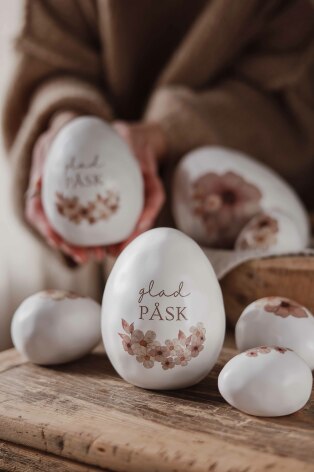 Majas Floral Glad Påsk decor egg standing
