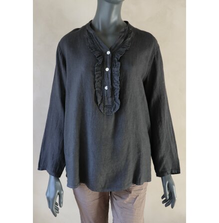 Smock Linneblus Mrkgr