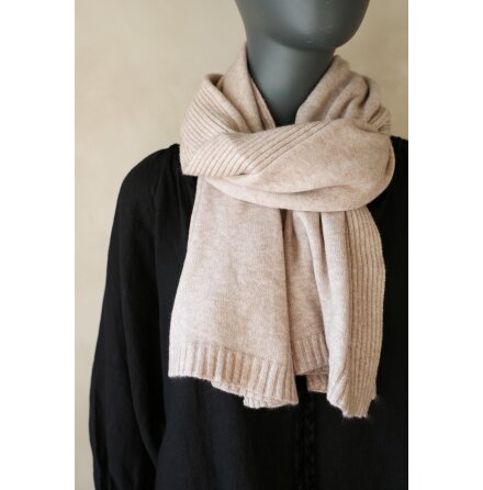 Cicci Stickad Sjal Beige
