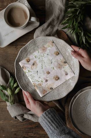 Servetter | Napkins Blossoms & Butterflies