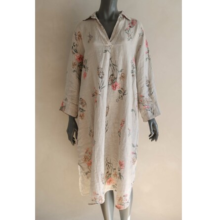 Buongiorno Flowery Signora Linneklnning Beige