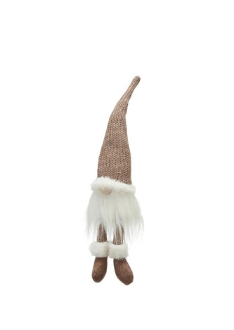 Tomte Stig Sittandes Brun