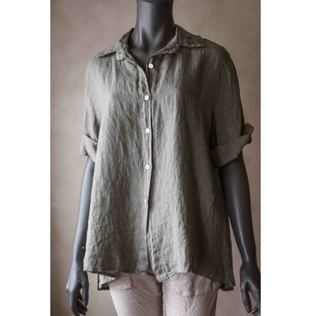 Lea Skjorta Linne Gr�n