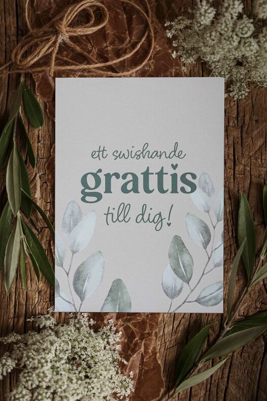 Majas Vykort Ett Swishande Grattis!