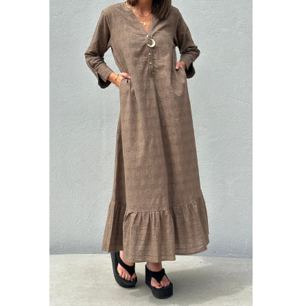 Loule Broderi Anglaise Dusty Brown