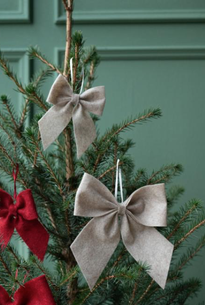 Rosett Julgranshänge Linne Liten Rosett Julgranshänge Linne Liten